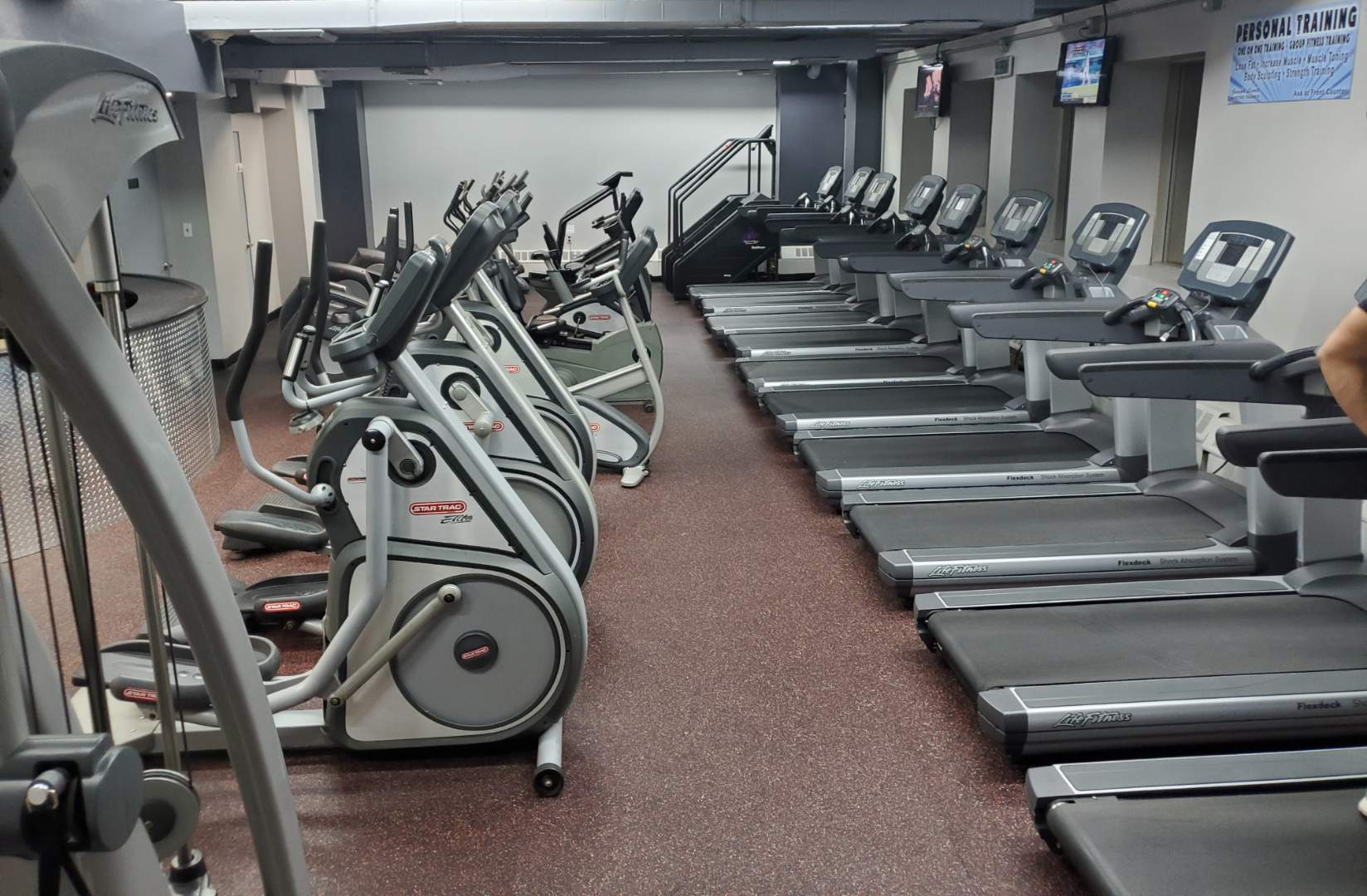 cardio equipment at peak performance long island gym